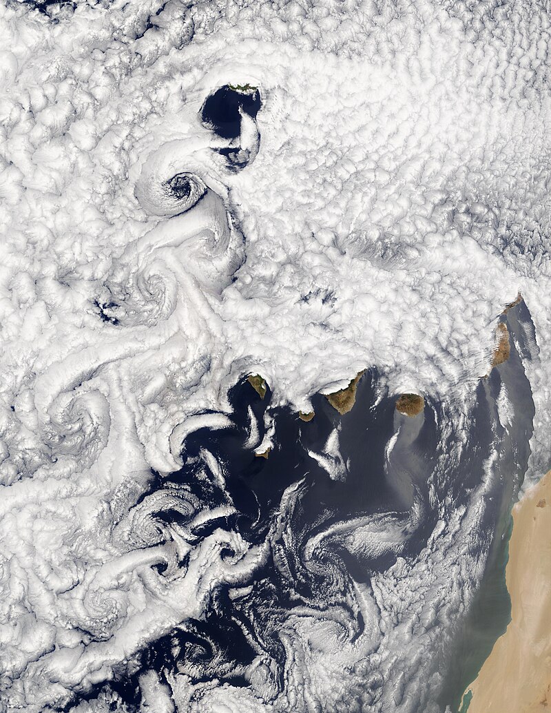 Satellite image of a mesoscale ocean eddy